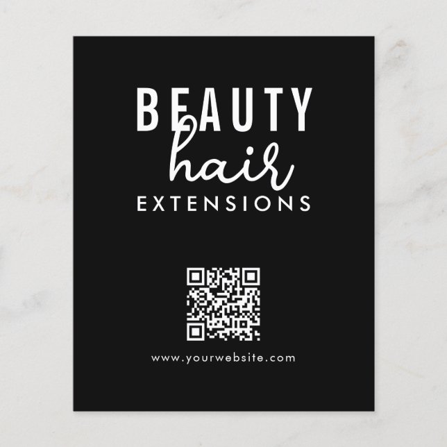 Hårförlängningar  Luggorderformulär Hårvarumärke  Flygblad (Framsidan)