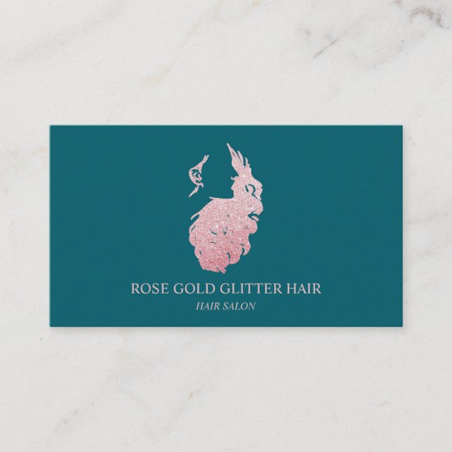 Hårförlängningsgrönt Visitkort (Framsida)