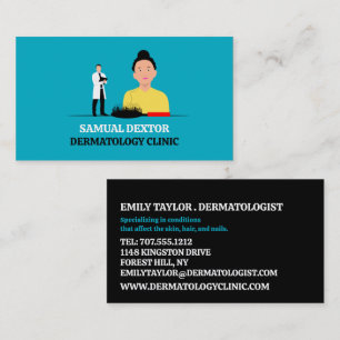 Hårförlust, dermatolog, dermatologi Clinic Visitkort