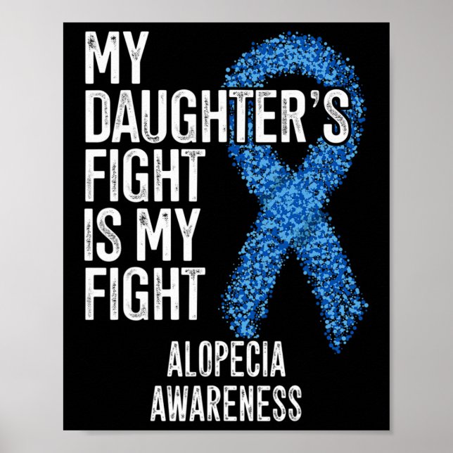 Hårförlust min dotter har i kampen mot Alopecia Poster (Framsidan)