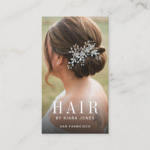 Hårfoto för elegant Hair Stylist Hair Photo Visitkort