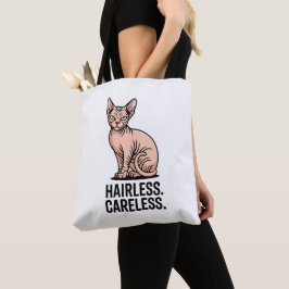 Hårfri Sorglös Sphynx Katt Attityd Konst Tygkasse