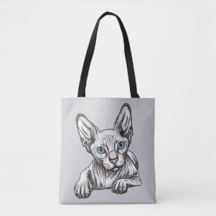 Hårfri Sphynx Katt Tygkasse