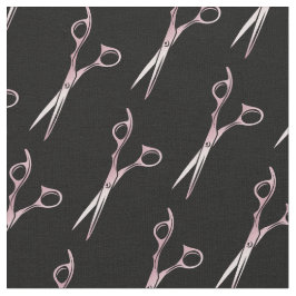 hårfrisör hårstylist hårsax guld mönster tyg