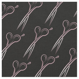 hårfrisör hårstylist hårsax guld mönster tyg