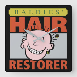 Hårfrisörer Funny Hair Resters Fyrkantig Klocka