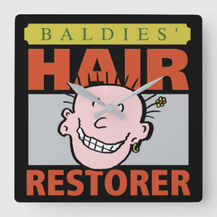 Hårfrisörer Funny Hair Resters Fyrkantig Klocka