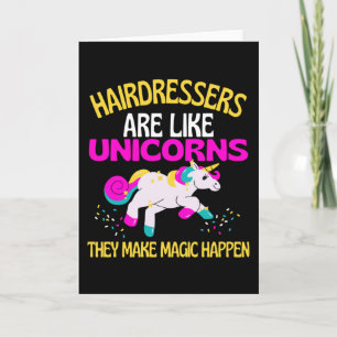 Hårfrisörer Unicorn , Magic Unicorn Hairdresser Kort