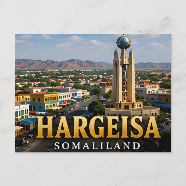 Hargeisa självständighetsmonument och Somaliland a Vykort (Framsida)