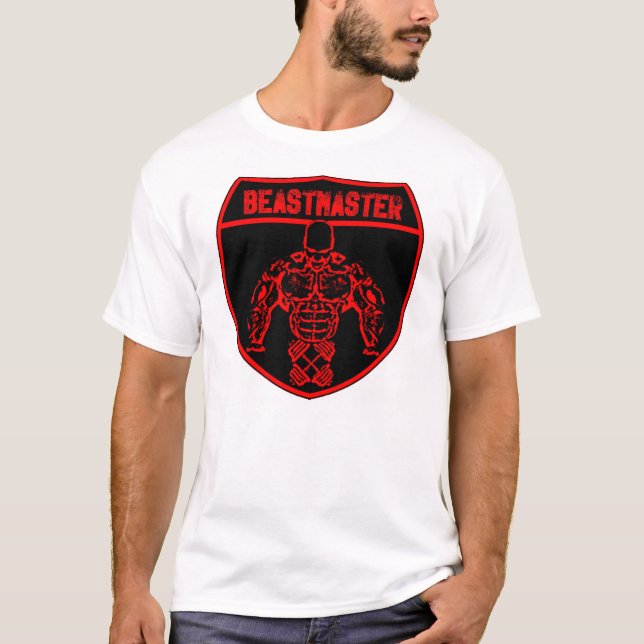 Hargis muskelBeastmaster mörk skyddar Tee Shirt (Framsida)