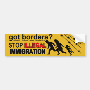 Hargränser? Illegal invandringbildekal Bildekal