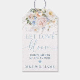 Hargrove Blå Blommig Låt Kärleken Blomma Förmånset Presentetikett