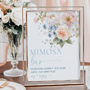 Hargrove Blå Blommig Mimosa Bar Poster