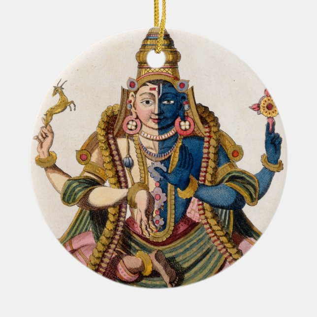 Hari-Hara från "resan hjälpIndes et en labergskam" Julgransprydnad Keramik (Framsidan)