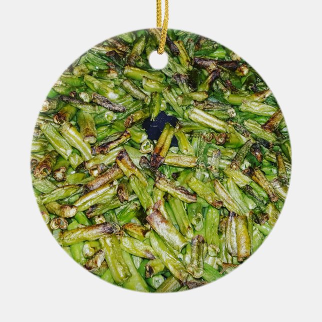 Haricot vert… julgransprydnad keramik (Framsidan)