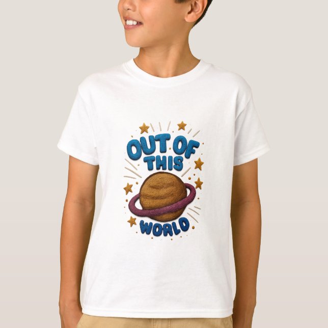 Härifrån Till Rymden  Brodyr Stil T-shirt (Framsida)