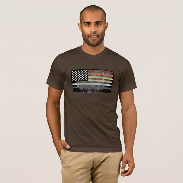 Hårig björnflagga tee shirt (Hel framsida)