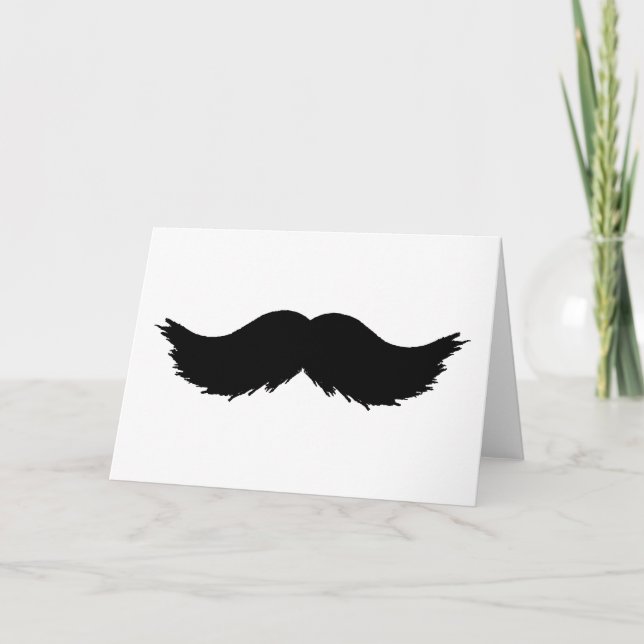 Hårig Black Mustache Kort (Framsida)