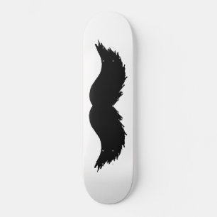 Hårig Black Mustache Mini Skateboard Bräda 18,5 Cm