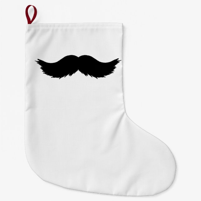 Hårig Black Mustache Stor Julstrumpa (Framsidan)