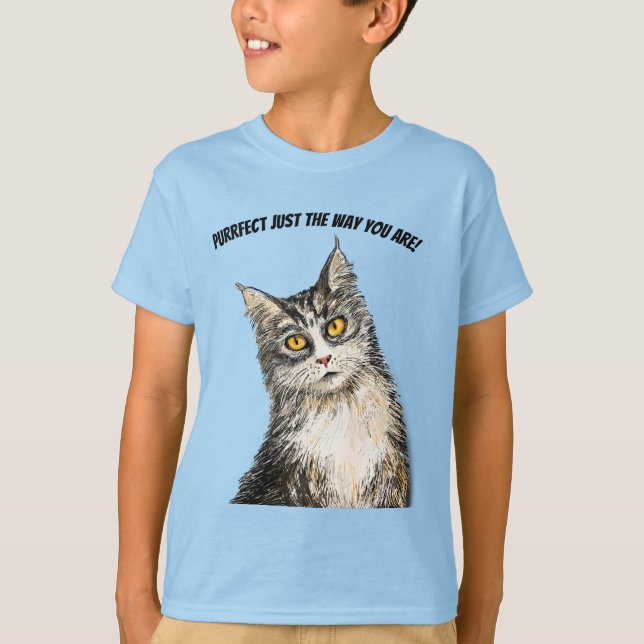 Hårig cat T-Shirt (Framsida)