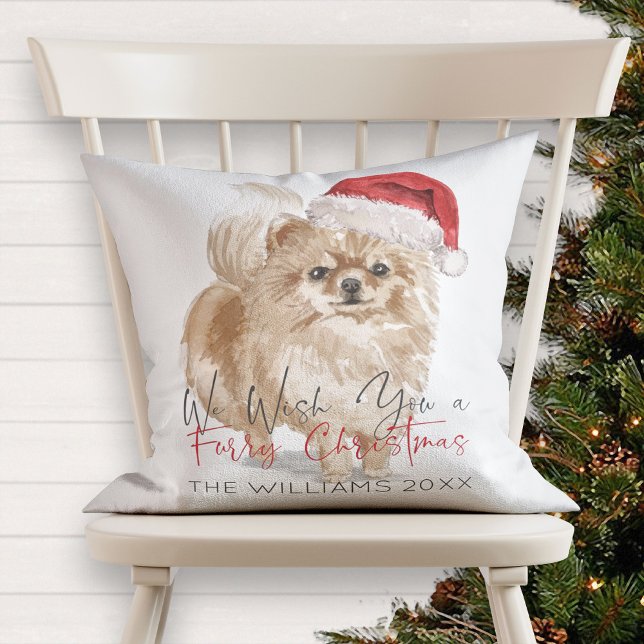 HÅRIG CHRISTMAS Santa Hund Monogram Kudde (Skapare uppladdad)