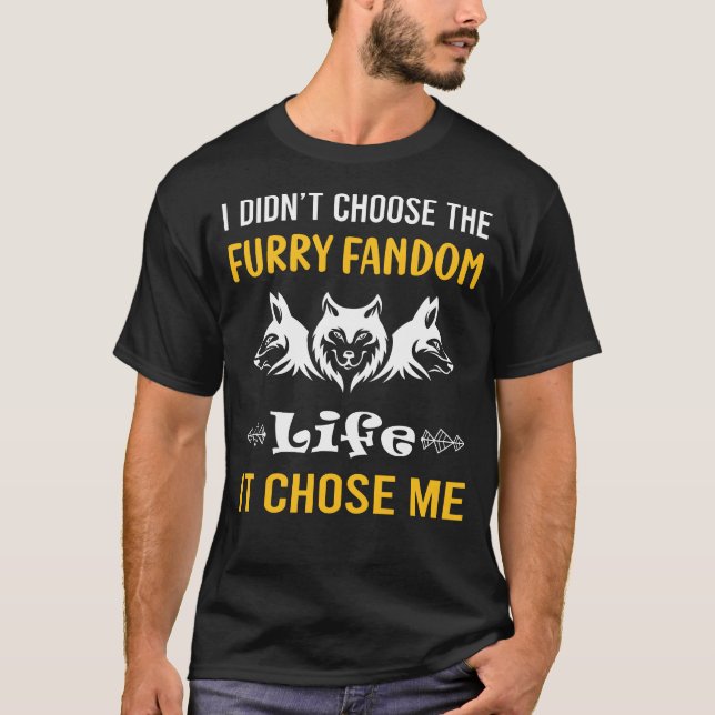 Hårig Fandom Furrie Fursona Furdress Anthro T Shirt (Framsida)