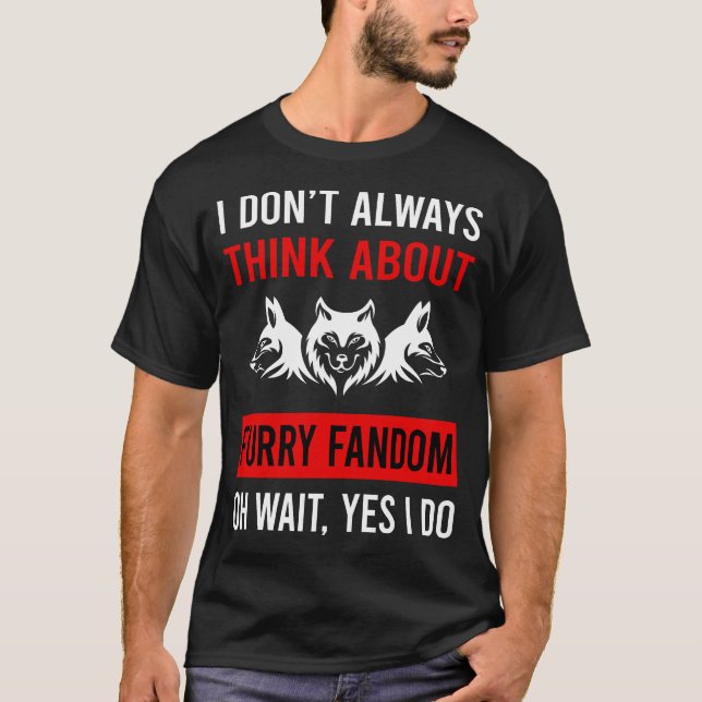 Hårig Fandom Furrie Fursona Furdress Anthro T Shirt (Framsida)