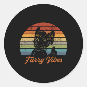 Hårig Fandom Hårig S Owo Furdress Runt Klistermärke
