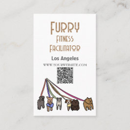 Hårig Fitness Facilitator Los Angeles QR-kod Visitkort