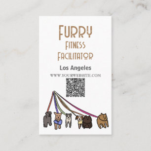 Hårig Fitness Facilitator Los Angeles QR-kod Visitkort