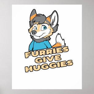 Hårig Ge Huggies Funny Hårig Fandom Furdress Gi Poster