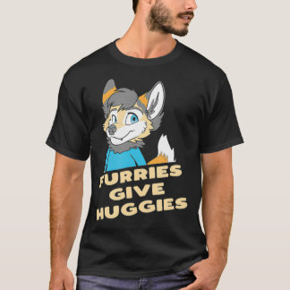 Hårig Ge Huggies Hårig Hug Funny Cute OwO Fu T Shirt