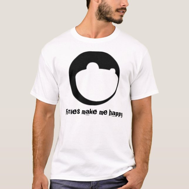 Hårig gör mig lycklig t shirt (Framsida)