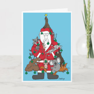 Hårig jul helgkort