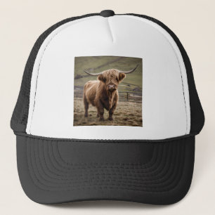 **"Hårig Majestät: Wooly Brown Highland Cow"** Keps