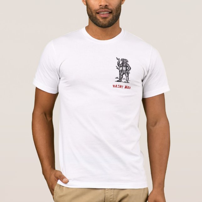 Hårig manT-tröja T-shirt (Framsida)