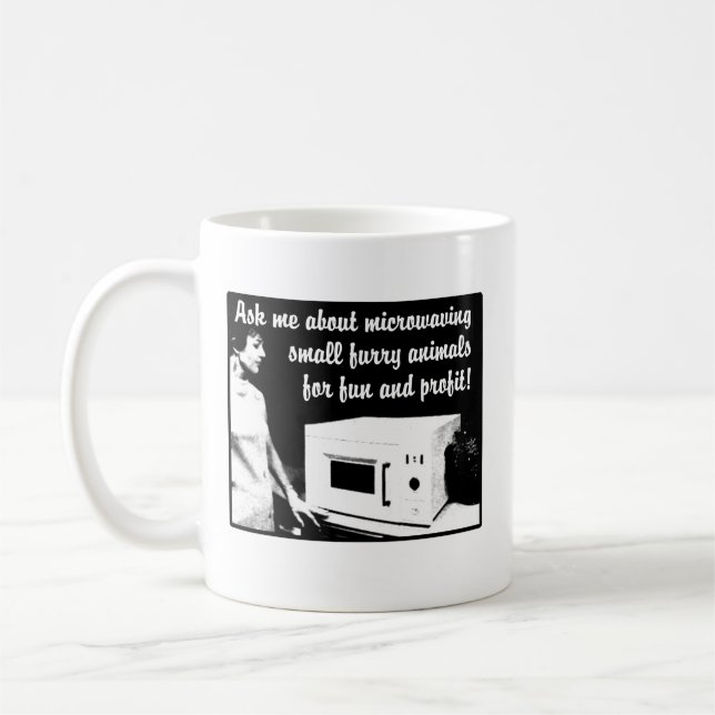 Hårig Microwave Funny Mug Humor Kaffemugg (Vänster)