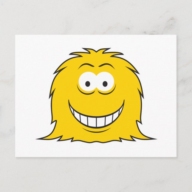 Hårig Monster Ansikte Vykort (Framsida)