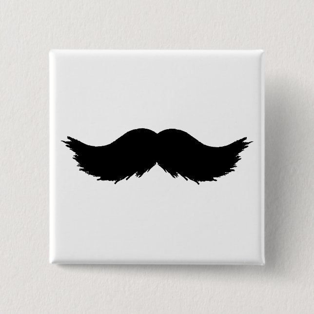 Hårig Mustache/Mustache Knapp (Framsida)