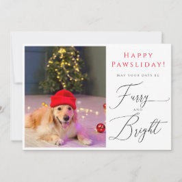 Hårig- och Bright Pet 3-fotofunktionellt helgdag-k Inbjudningar