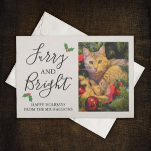Hårig och Bright Pet-fotojul Julkort