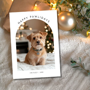 Hårig Photo Funny Pawlidays Hund Pet-jul Julkort