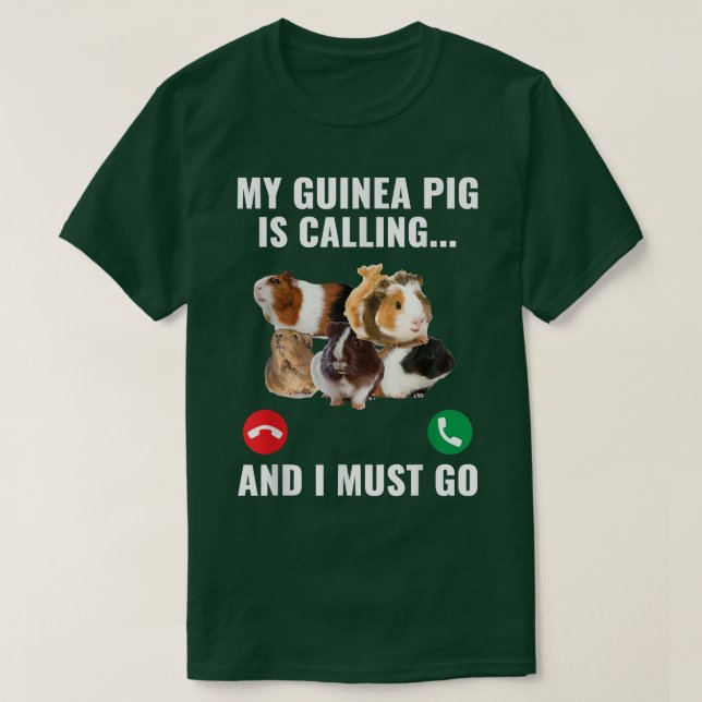Hårig Potatispat min guineanska Gris ringer och ja T Shirt (Design framsida)