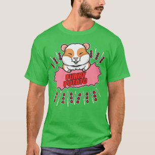 Hårig Potato Funny Guinea Gris T Shirt