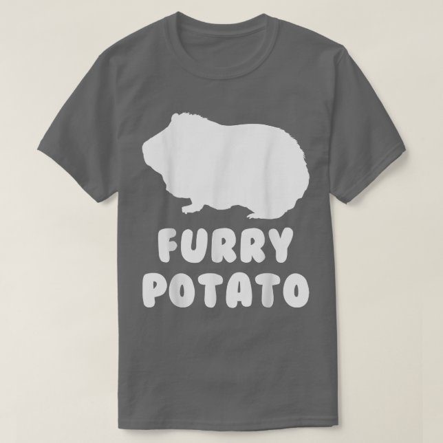 Hårig Potato Guinea Gris Funny Quote Pet T Shirt (Design framsida)