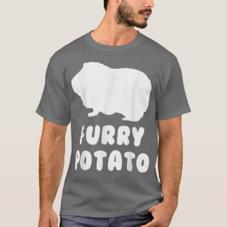 Hårig Potato Guinea Gris Funny Quote Pet T Shirt
