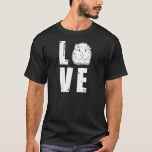 Hårig Potato Guinea Gris Pet Kärlek T Shirt