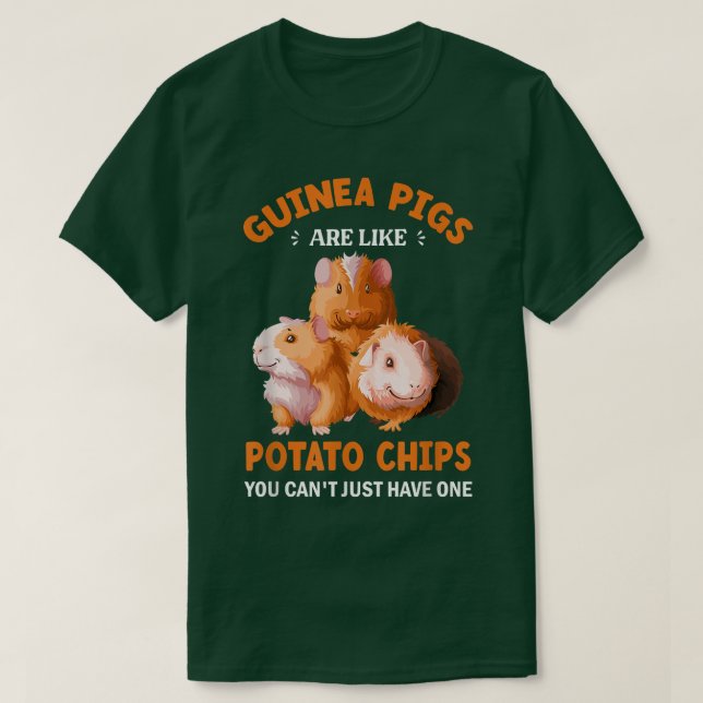 Hårig Potato Guinea Gris Quote Pet T Shirt (Design framsida)