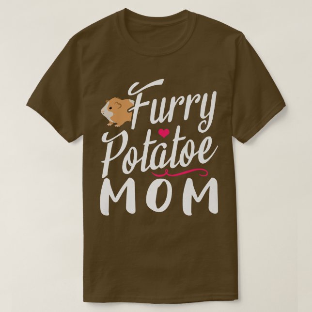 Hårig Potatoe Mamma för bidrag till Guinea Gris Äl T Shirt (Design framsida)